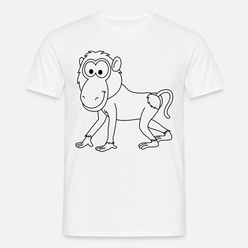 Monkey monkey comic - Men's T-Shirt - white