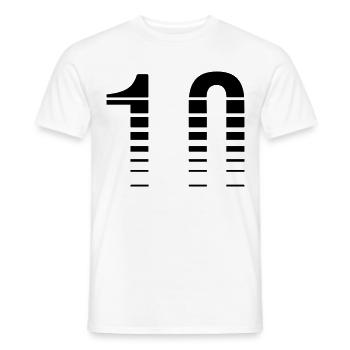 Zahl Zehn - Männer T-Shirt - Weiß - Vorne - AI Model Male 178 dark (178cm)