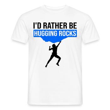 I'd Rather Be Hugging Rocks Bouldering Climbing Cl - Männer T-Shirt - Weiß - Vorne - AI Model Male 178 dark (178cm)