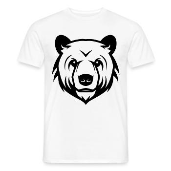 Polar Bear Head Polar Bear - Men's T-Shirt - white - Front - AI Model Male 178 dark (178cm)