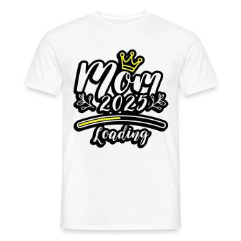 Mama 2025 Loading Mom - Männer T-Shirt - Weiß - Vorne - AI Model Male 178 dark (178cm)
