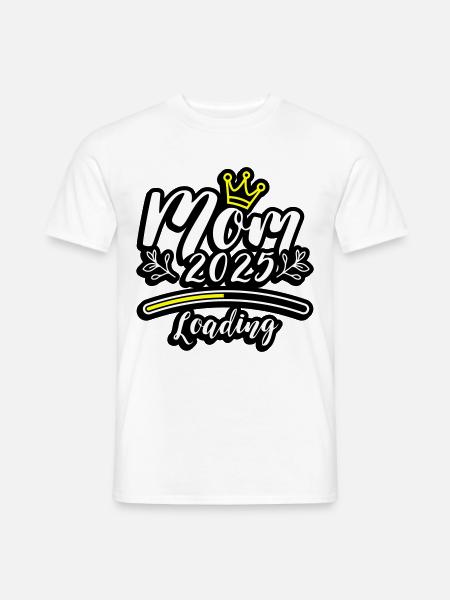 Mama 2025 Loading Mom - Männer T-Shirt - Weiß