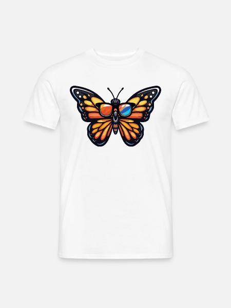 Schmetterling Cool Comic - Männer T-Shirt - Weiß