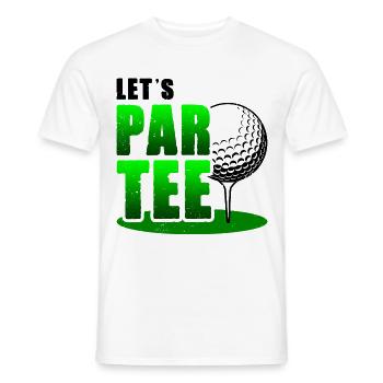 Let's Par Tee Golf Player Golfing Golf Course Golf - Männer T-Shirt - Weiß - Vorne - AI Model Male 178 dark (178cm)