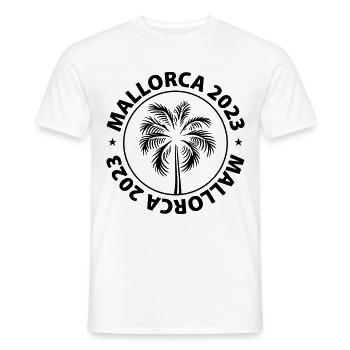 Mallorca 2023 - Men's T-Shirt - white - Front - AI Model Male 178 dark (178cm)