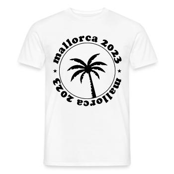 Mallorca 2023 - Men's T-Shirt - white - Front - AI Model Male 178 dark (178cm)