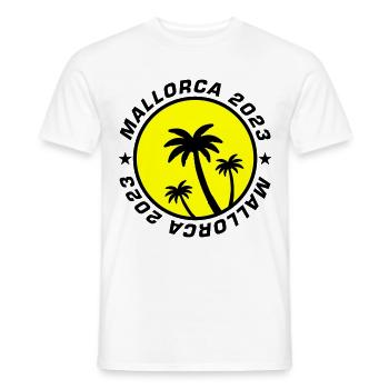 Mallorca 2023 Palme - Männer T-Shirt - Weiß - Vorne - AI Model Male 178 dark (178cm)