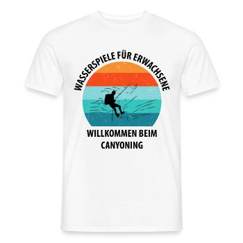 Canyoning Bergsteigen Klettern Wandern Berge - Männer T-Shirt - Weiß - Vorne - AI Model Male 178 dark (178cm)