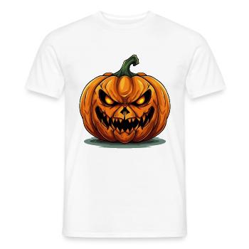 Halloween Pumpkin Head Spooky Spooky Horror - T-shirt homme - blanc - Devant - AI Model Male 178 dark (178cm)