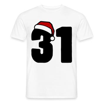 31 Numéro Noël - T-shirt homme - blanc - Devant - AI Model Male 178 dark (178cm)