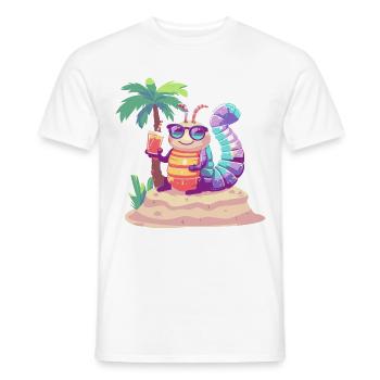 Vacances d’été de Wurm - T-shirt homme - blanc - Devant - AI Model Male 178 dark (178cm)