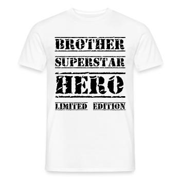 Best Brother Star Saying - Men's T-Shirt - white - Front - AI Model Male 178 dark (178cm)