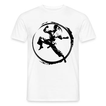 Karate Sport Fighter - Men's T-Shirt - white - Front - AI Model Male 178 dark (178cm)