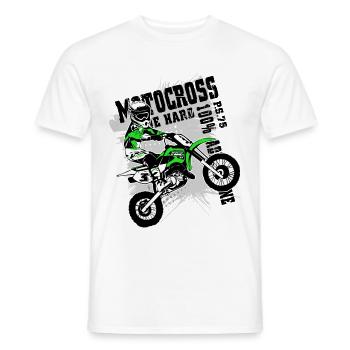 Motocross pour enfants - KIDS MX - T-shirt homme - blanc - Devant - AI Model Male 178 dark (178cm)