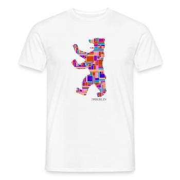 I Love Berlin Shirt - Berlin Bär Design - Berlin - T-shirt homme - blanc - Devant - AI Model Male 178 dark (178cm)