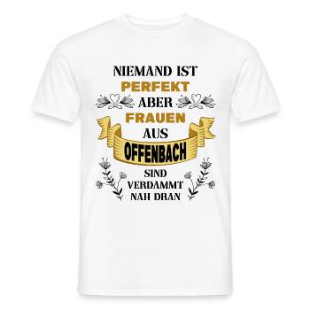 Offenbach Deutschland Stadt Heimat Liebe Frauen - Männer T-Shirt - Weiß - Vorne - AI Model Male 178 dark (178cm)