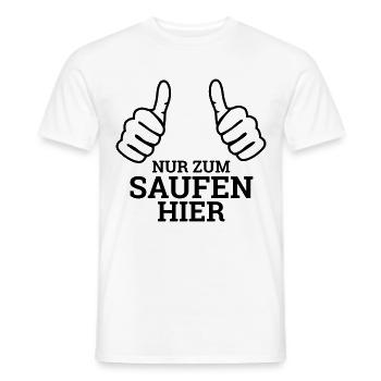 Nur Zum Saufen Hier Symbol - Männer T-Shirt - Weiß - Vorne - AI Model Male 178 dark (178cm)