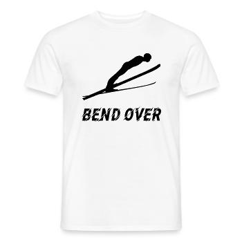 Bend Over Ski Jumping Skiing Winter Sports - Men's T-Shirt - white - Front - AI Model Male 178 dark (178cm)