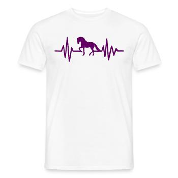 Reiten Herzfrequenz Reiten - Männer T-Shirt - Weiß - Vorne - AI Model Male 178 dark (178cm)
