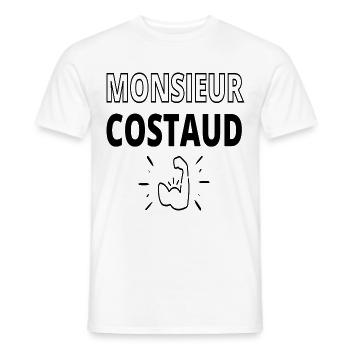 Monsieur costaud humour homme cadeau - T-shirt homme - blanc - Devant - AI Model Male 178 dark (178cm)