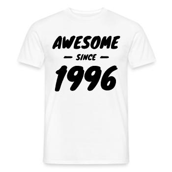 1996 vintage Awesome Since 1996 Gift idea - Men's T-Shirt - white - Front - AI Model Male 178 dark (178cm)