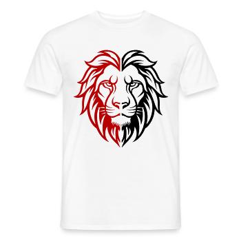 Tête de lion - T-shirt homme - blanc - Devant - AI Model Male 178 dark (178cm)