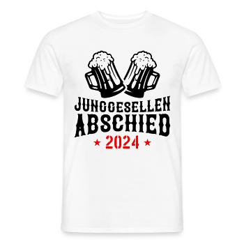Junggesellen Abschied 2024 - Männer T-Shirt - Weiß - Vorne - AI Model Male 178 dark (178cm)
