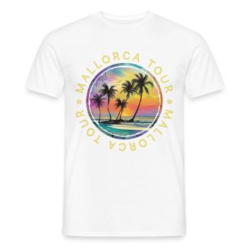 Mallorca Tour Travel Colorful Holidays - Men's T-Shirt - white - Front - AI Model Male 178 dark (178cm)