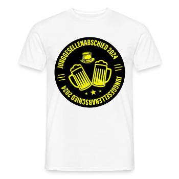 Enterrement de vie de garçon 2024 - T-shirt homme - blanc - Devant - AI Model Male 178 dark (178cm)