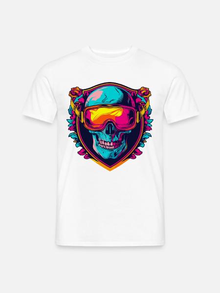 Ski Ski Goggles Skull - Men's T-Shirt - white