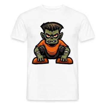 Zombie Halloween Comic - Männer T-Shirt - Weiß - Vorne - AI Model Male 178 dark (178cm)