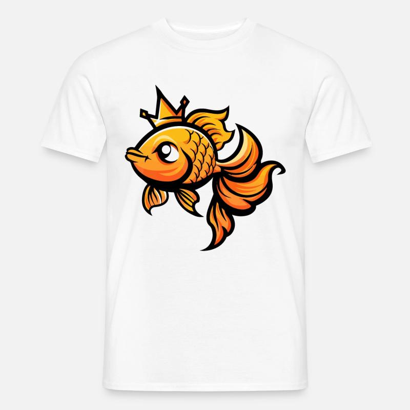 Goldfische Comic Krone - Männer T-Shirt - Weiß
