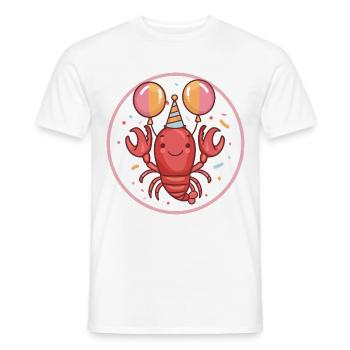 Homard Crabe Anniversaire Bébé - T-shirt homme - blanc - Devant - AI Model Male 178 dark (178cm)
