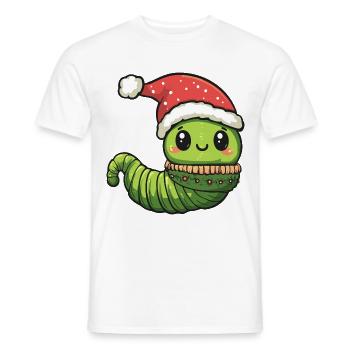 Bande dessinée de Noël vers - T-shirt homme - blanc - Devant - AI Model Male 178 dark (178cm)