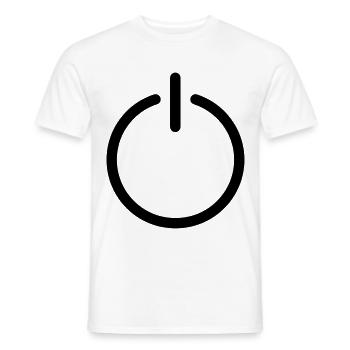 Powerbutton Color Customizable Power Button - Men's T-Shirt - white - Front - AI Model Male 178 dark (178cm)