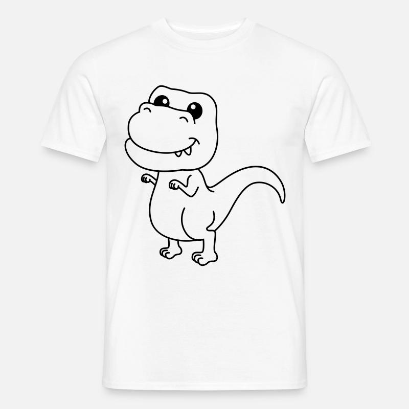 Dinosaur T-Rex Comic - Men's T-Shirt - white