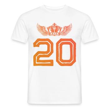 Couronne de 20 chiffres - T-shirt homme - blanc - Devant - AI Model Male 178 dark (178cm)