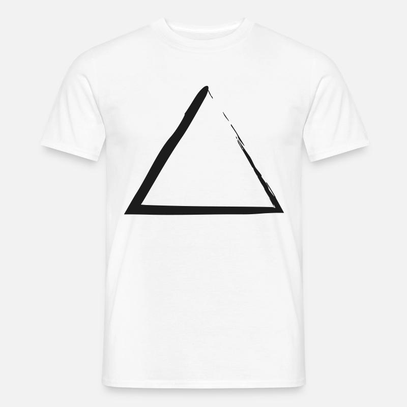 Triangle Black Geometry - Men's T-shirt - white