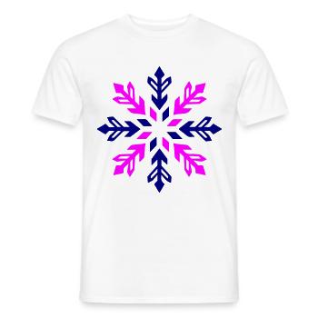Schneeflocke Icon Winter - Männer T-Shirt - Weiß - Vorne - AI Model Male 178 dark (178cm)