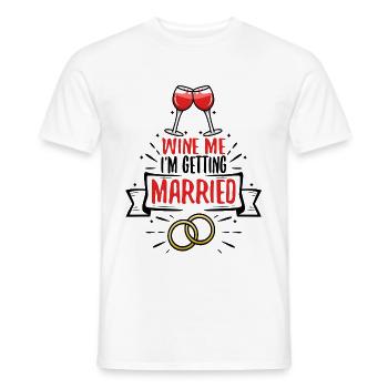 Wine Me Je me marie - T-shirt homme - blanc - Devant - AI Model Male 178 dark (178cm)