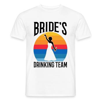 Équipe de beuverie de mariées - T-shirt homme - blanc - Devant - AI Model Male 178 dark (178cm)