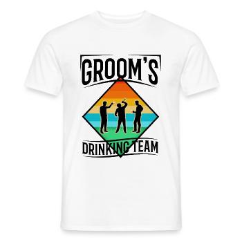 L’équipe des palefreniers - T-shirt homme - blanc - Devant - AI Model Male 178 dark (178cm)