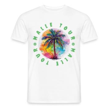 Malle Tour Urlaub Plame Bunt - Männer T-Shirt - Weiß - Vorne - AI Model Male 178 dark (178cm)