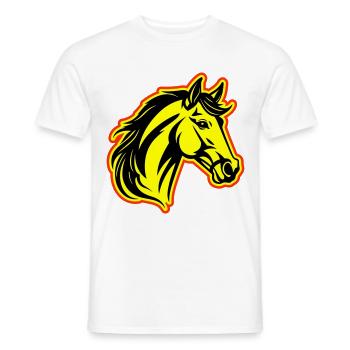Tête de cheval - T-shirt homme - blanc - Devant - AI Model Male 178 dark (178cm)