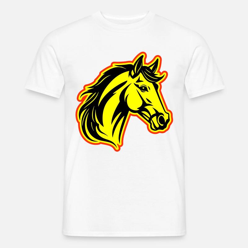 Pferd Kopf - Männer T-Shirt - Weiß