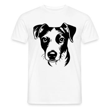 Jack Russel Terrier Hund Kopf - Männer T-Shirt - Weiß - Vorne - AI Model Male 178 dark (178cm)