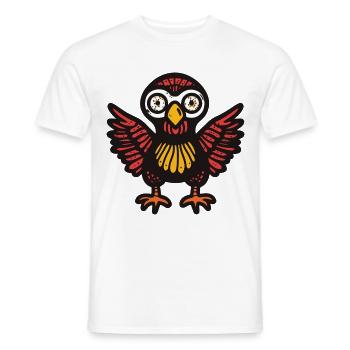Dinde Halloween Bande dessinée drôle - T-shirt homme - blanc - Devant - AI Model Male 178 dark (178cm)