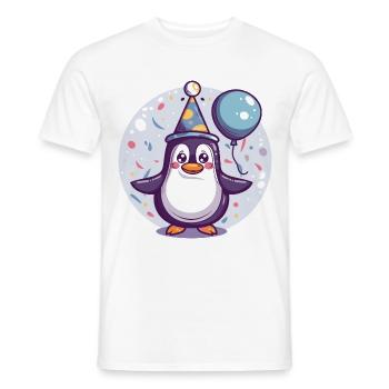 Pinguin Geburtstag Baby - Männer T-Shirt - Weiß - Vorne - AI Model Male 178 dark (178cm)