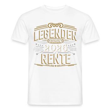 Legenden Gehen 2026 In Rente - Männer T-Shirt - Weiß - Vorne - AI Model Male 178 dark (178cm)