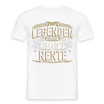 Legenden Gehen 2027 In Rente - Männer T-Shirt - Weiß - Vorne - AI Model Male 178 dark (178cm)